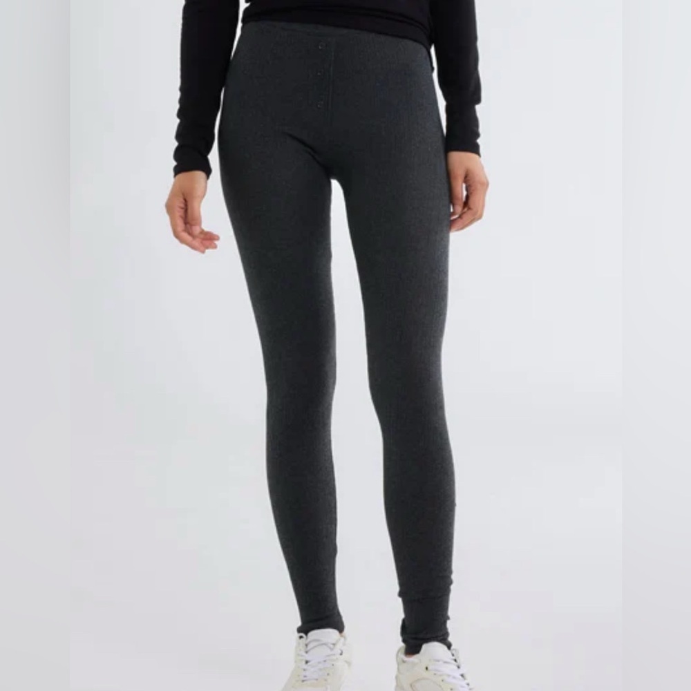 Majestic Paris super soft ankle zip leggings, dark grey, small